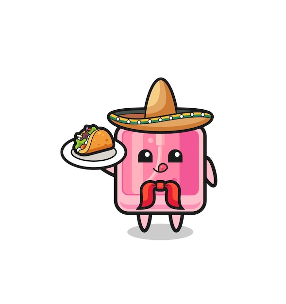 Parfum Mascotte De Chef Mexicain Tenant Un Taco