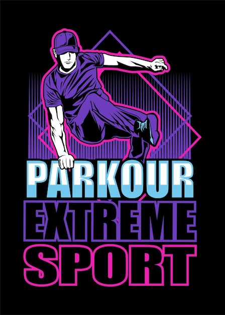 Vecteur parkour sportif