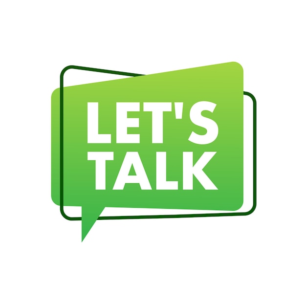 Parlons-en Dialogue Chat Discours Bulle Marketing Concept