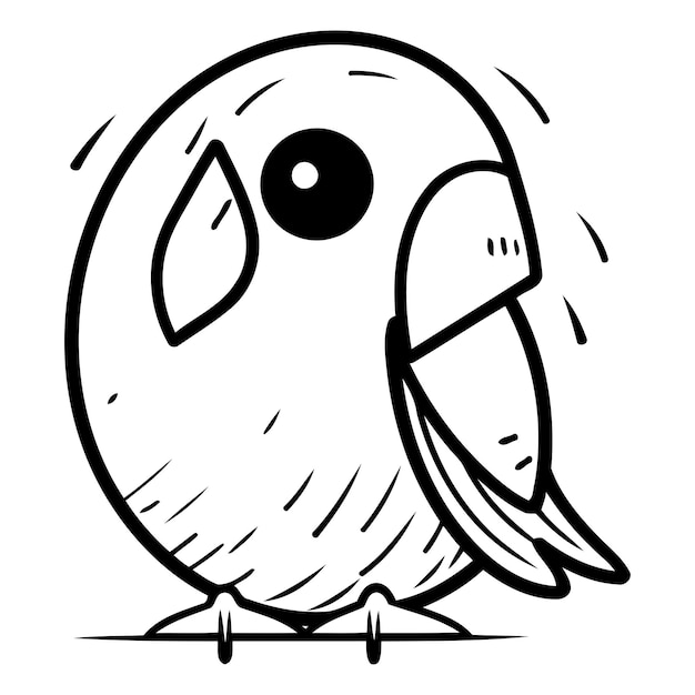 Vecteur parrot de dessin animé mignon illustration vectorielle colorée pour les enfants