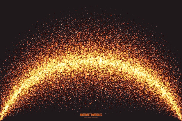 Particules dorées scintillantes