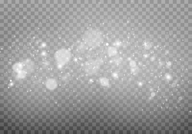 Particules de poussière magiques blanches.