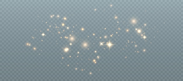 Particules de poussière magiques étincelantes, effet de lumière festif. Paillettes de vecteur pour la conception web et illustrati