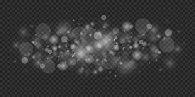 Des particules de poussière magiques étincelantes Les étincelles scintillent avec un effet d'éclairage spécial