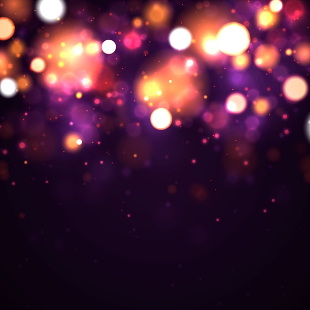 Des particules de poussière magiques scintillantes. Abstrait avec effet bokeh