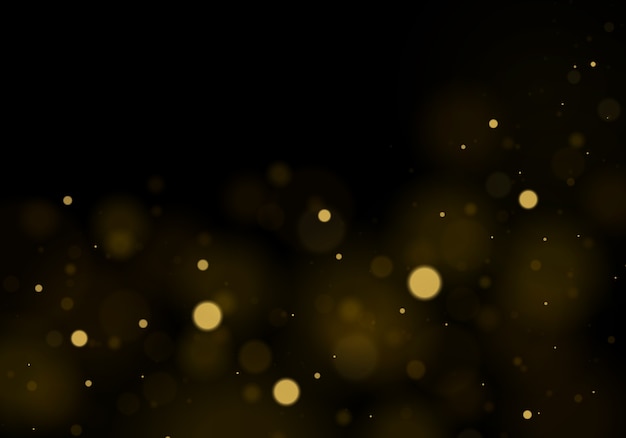 Des particules de poussière magiques scintillantes. Abstrait avec effet bokeh