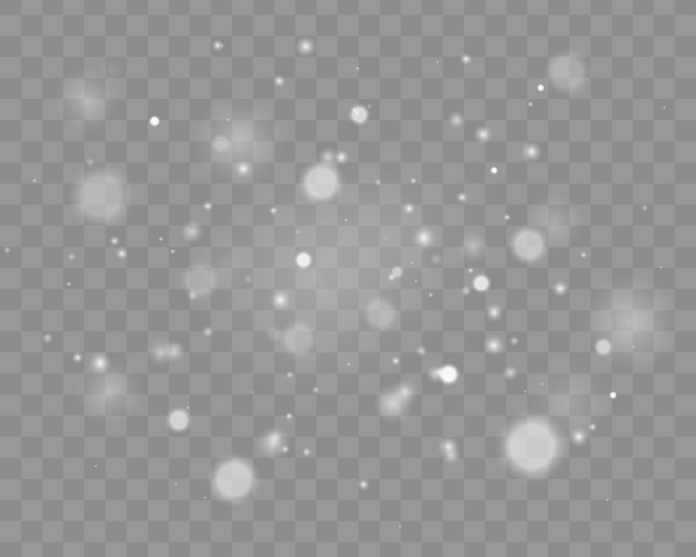Des particules de poussière magiques scintillantes. Abstrait avec effet bokeh.
