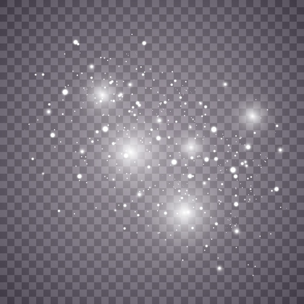 Particules de poussière magiques scintillantes et lumières bokeh
