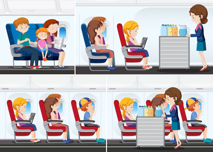 Vecteur passager dans l&#39;avion