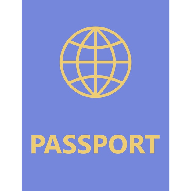 Passeport Vecteur Id Document Plat Icône Isolé