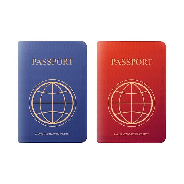 Passeports avec billets Passeports rouges et bleus