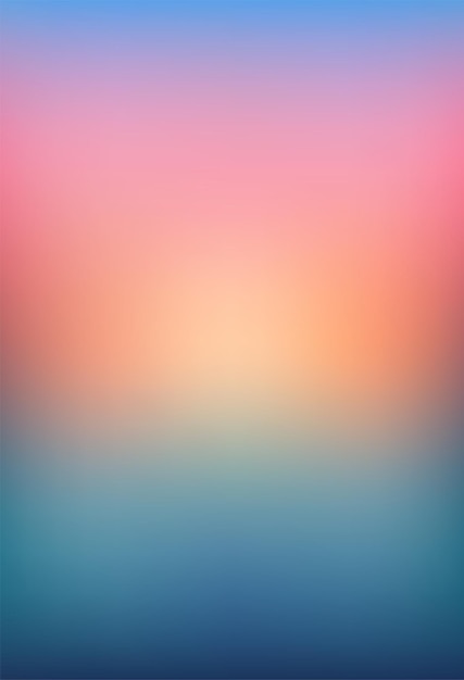 Pastel dégradé de coucher de soleil multicolore simple Abstrait orange et bleu flou fond dégradé de couleur