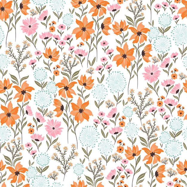 Vecteur pastle printemps fleur motif floral