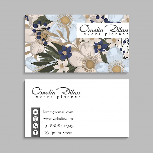 Patchwork abstrait avec des fleurs bleues
