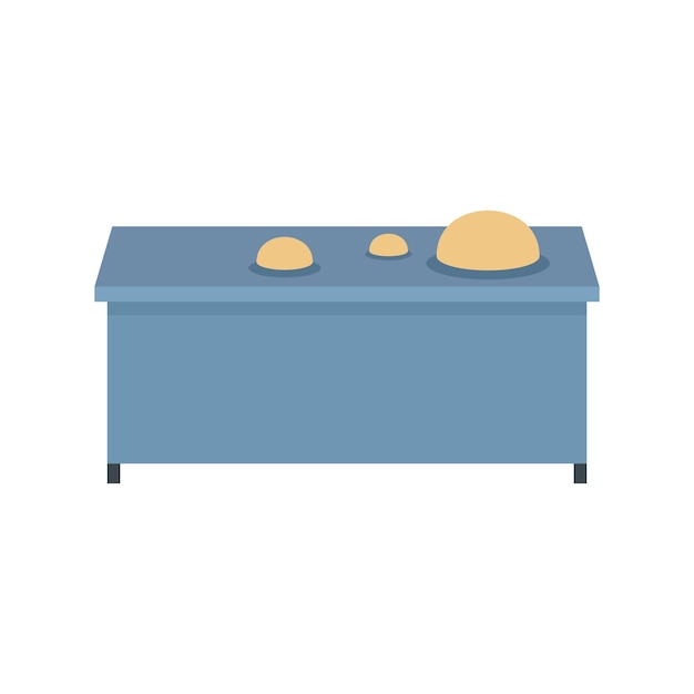 Vecteur pâte sur l'icône de table illustration plate de la pâte sur l'icône de vecteur de table pour la conception de sites web