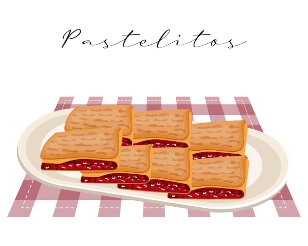 Pâtes Feuilletées Fourrées Sucrées, Pastelitos, Cuisine Latino-américaine. Cuisine Nationale De Cuba. Aliments