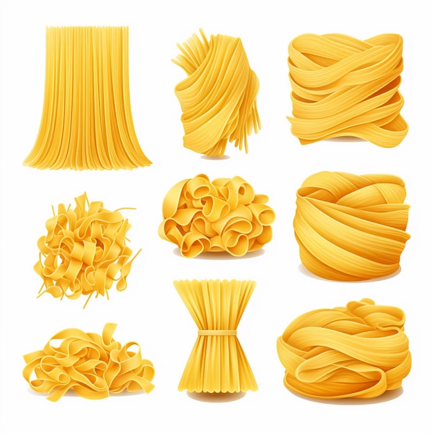 Pâtes Spaghetti Nourriture Repas Italien Illustration Vectorielle Cuisine Cuisine Restaurant Graphique