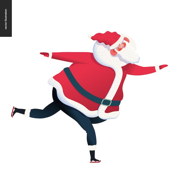 Père Noël version maigre qui danse PNG transparents - StickPNG