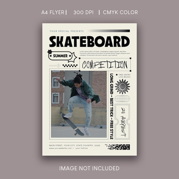 un patineur est montré sur une affiche qui dit patineur