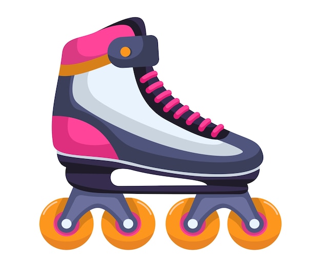 Vecteur patins à roulettes de sport colorés