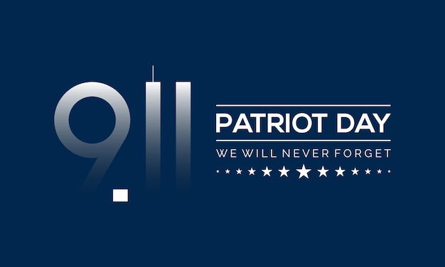 Patriot Day Memory Of September 11 911 Usa Modèle Vectoriel Pour Fond D'affiche De Carte De Bannièrexa