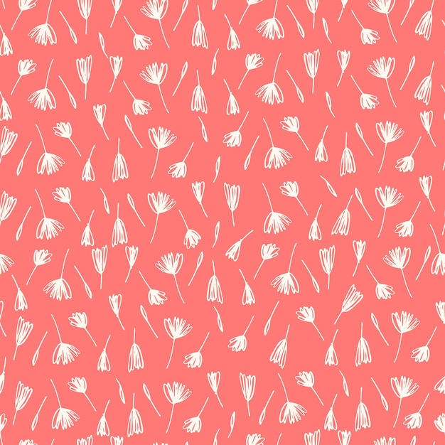 Patron sans couture avec des inflorescences dessinées à la main dans le style Ditzy pour la conception de surfaces et d'autres projets de conception