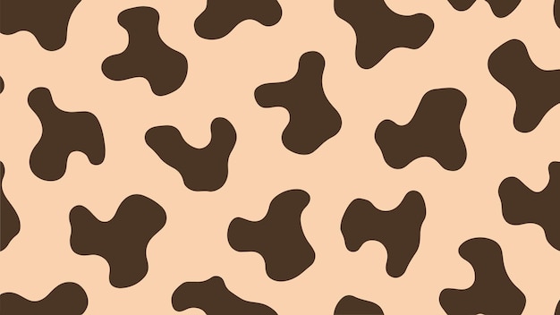 Pattern d'impression de vache brune abstraite ou illustration vectorielle de la texture de la peau de vache