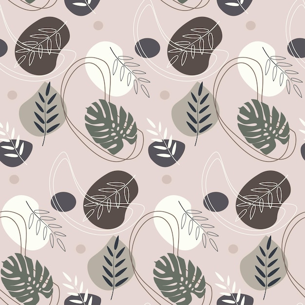 Pattern vectoriel sans couture avec des plantes