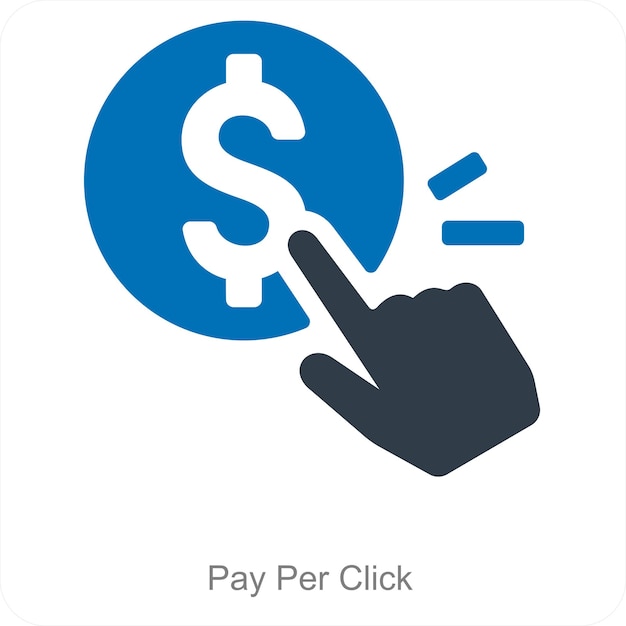 Pay Per Click et concept d'icône de gain