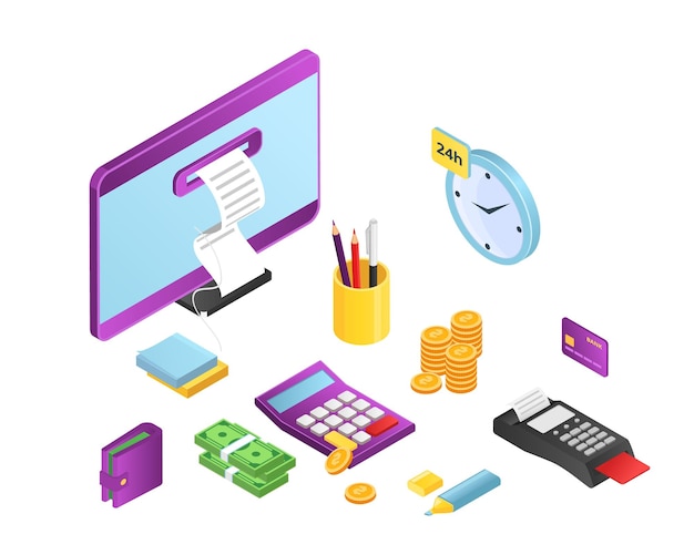 Payer les paiements de factures pour les icônes en ligne de location de crédit définies illustration vectorielle isolée Cartes de crédit de technologie en ligne de banque bancaire mobile