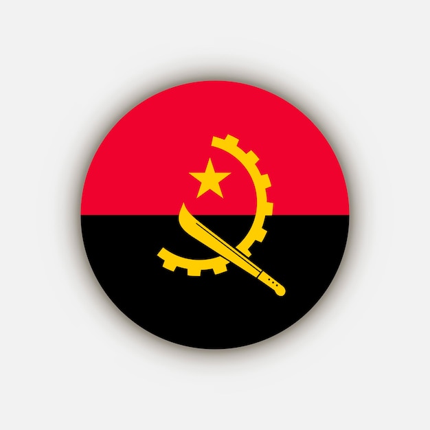 Pays Angola Drapeau De L'angola Illustration Vectorielle