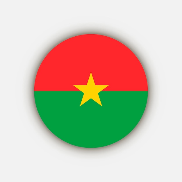 Pays Burkina Faso Burkina Faso Drapeau Illustration Vectorielle