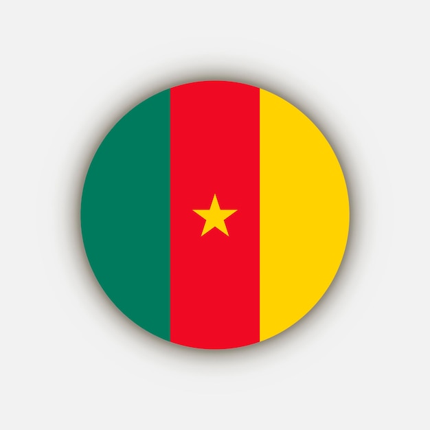 Pays Cameroun Drapeau du Cameroun Illustration vectorielle