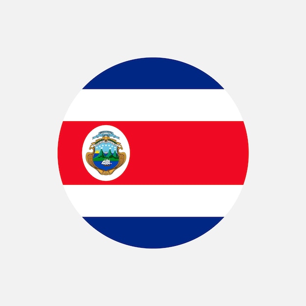 Pays Costa Rica Drapeau Du Costa Rica Illustration Vectorielle