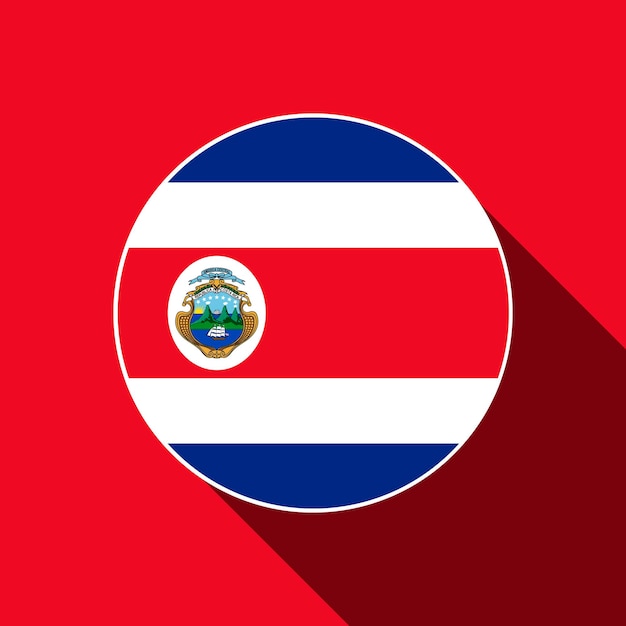 Pays Costa Rica Drapeau du Costa Rica Illustration vectorielle