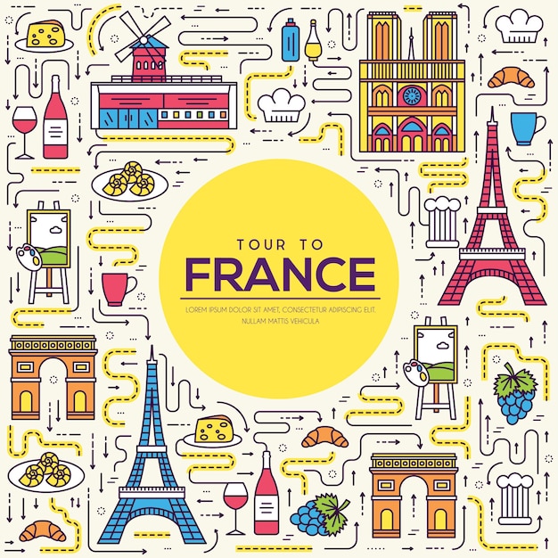 Pays France voyage guide de vacances de marchandises