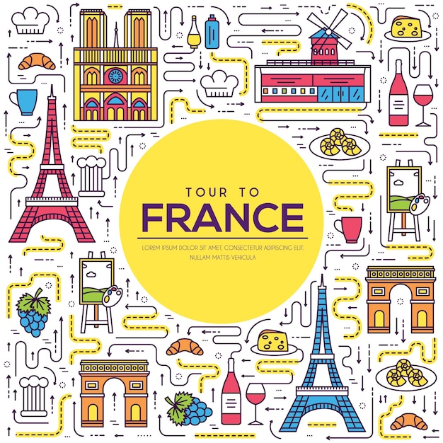 Pays France voyage guide de vacances de marchandises
