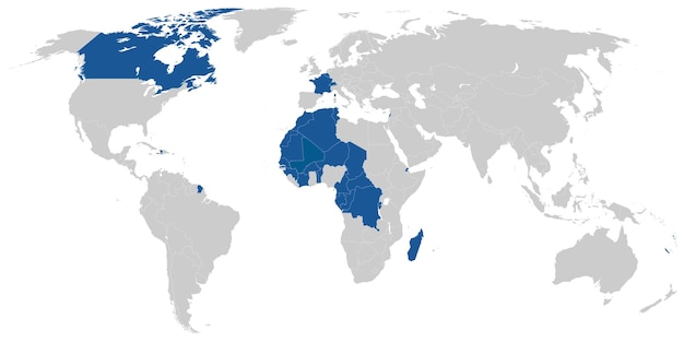 Pays Francophones Sur La Carte Du Monde