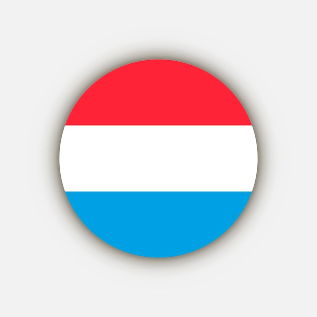 Pays Luxembourg Drapeau Luxembourgeois Illustration Vectorielle