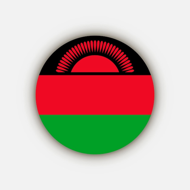 Pays Malawi Drapeau Du Malawi Illustration Vectorielle