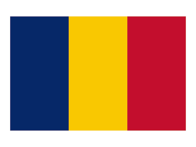 Le pays officiel du drapeau du Tchad signe des bannières de drapeau de pays