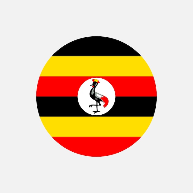 Pays Ouganda Drapeau de l'Ouganda Illustration vectorielle