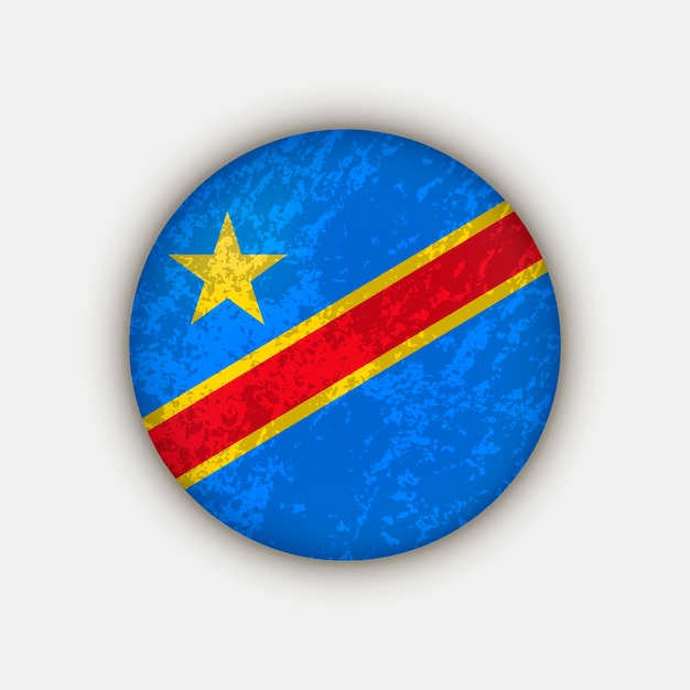 Vecteur pays république démocratique du congo drapeau de la république démocratique du congo illustration vectorielle