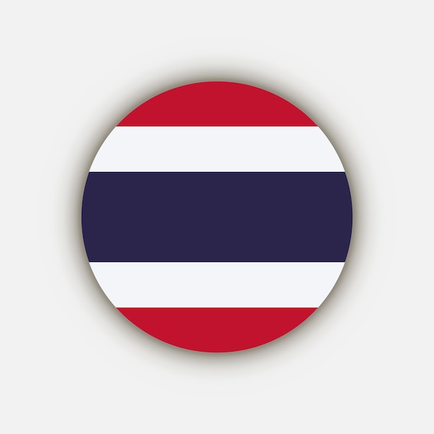 Pays Thaïlande Drapeau De La Thaïlande Illustration Vectorielle