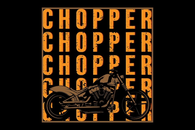 Vecteur paysage de design rétro chopper