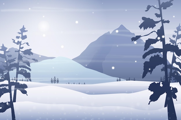 Paysage d'hiver dégradé