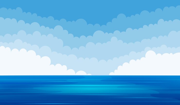 Vecteur paysage de mer