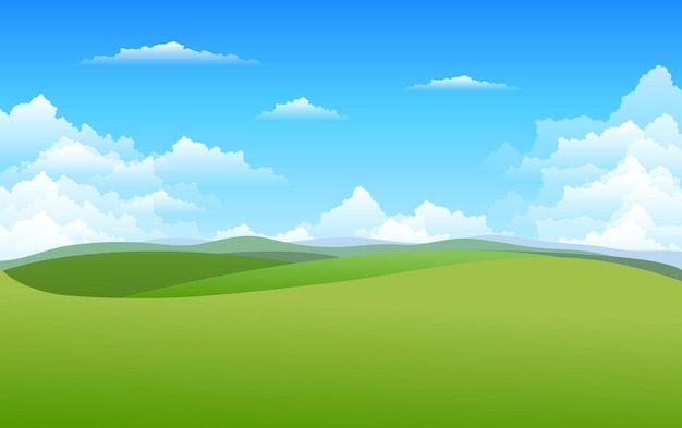 Vecteur paysage naturel arrière-plan bleu du ciel