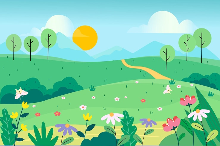 paysage naturel au printemps