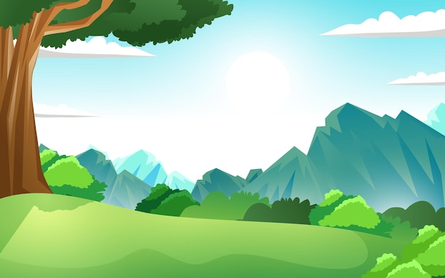 Paysage naturel avec des montagnes